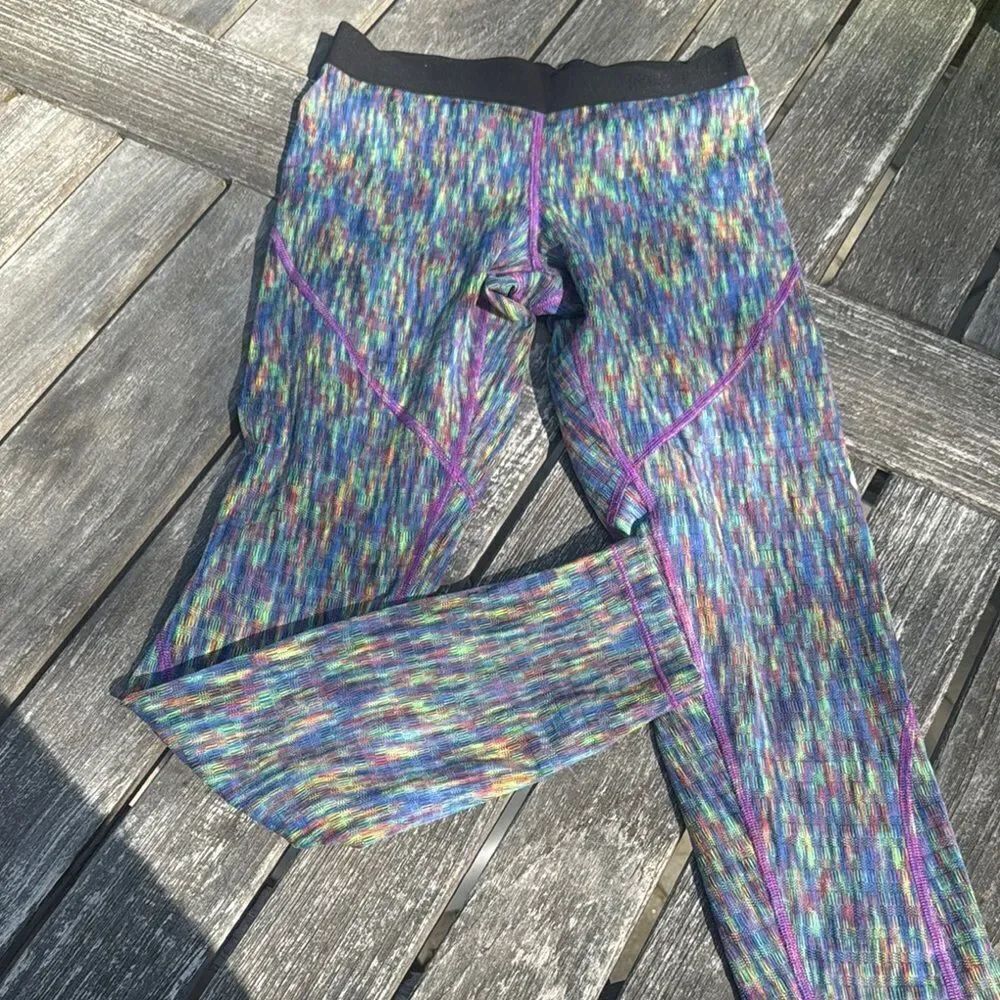 Nike Blue and Green Athletic Leggings